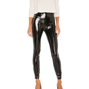 Faux Patent Leather Leggings in Classic Black